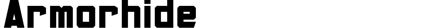 Armorhide Font preview