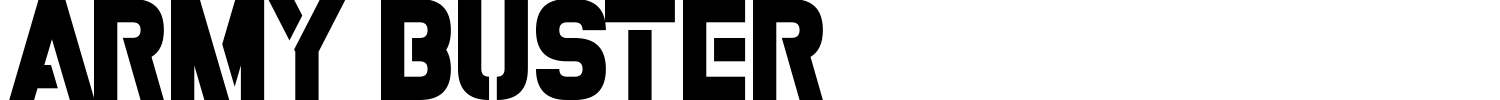 Army Buster Font preview