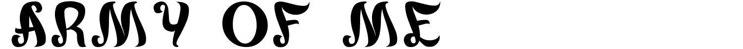 Army Of Me Font preview