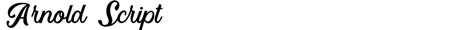 Arnold Script Font preview
