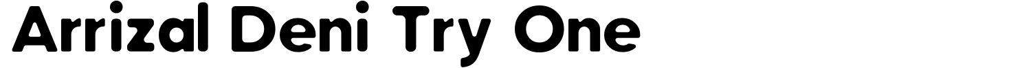 Arrizal Deni Try One Font preview