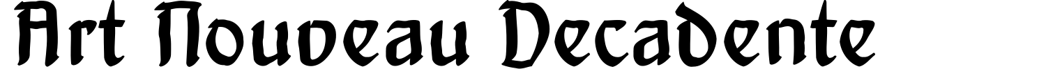 Art Nouveau Decadente Font preview