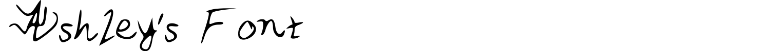 Ashley's Font Font preview
