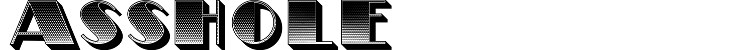 Asshole Font preview