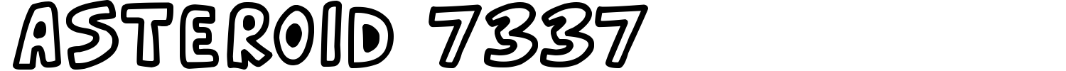 Asteroid 7337 Font preview