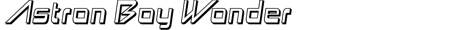 Astron Boy Wonder Font preview