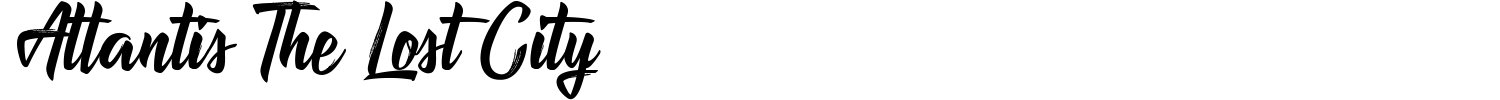 Atlantis The Lost City Font preview