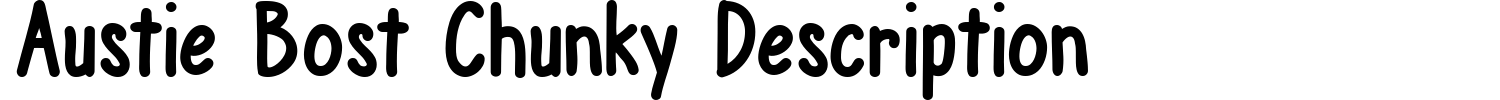 Austie Bost Chunky Description Font preview