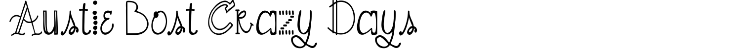 Austie Bost Crazy Days Font preview