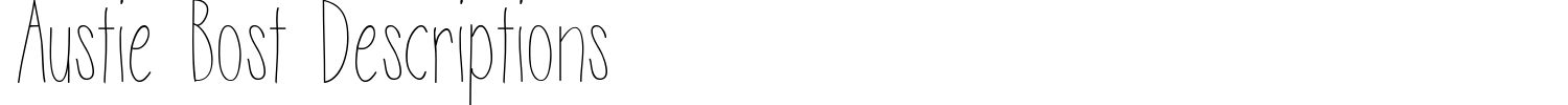 Austie Bost Descriptions Font preview