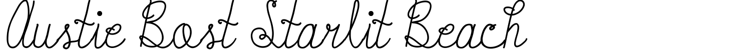 Austie Bost Starlit Beach Font preview