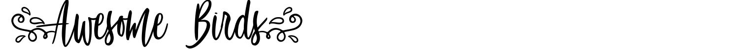 Awesome Birds Font preview
