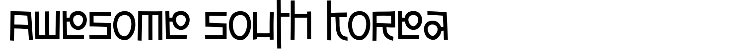 Awesome South Korea Font preview
