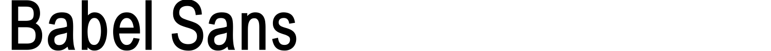 Babel Sans Font preview