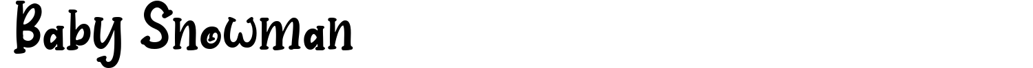 Baby Snowman Font preview