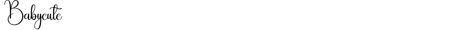 Babycute Font preview