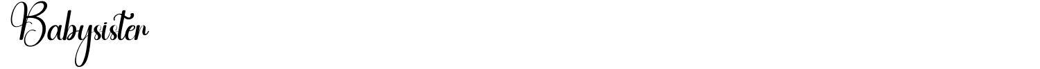 Babysister Font preview