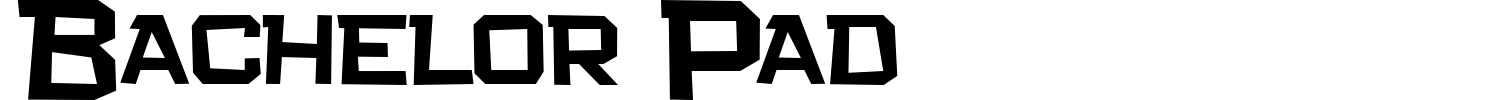 Bachelor Pad Font preview