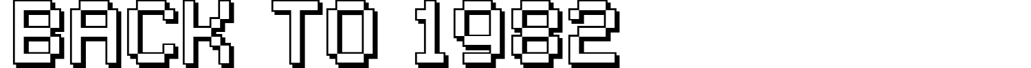 Back To 1982 Font preview