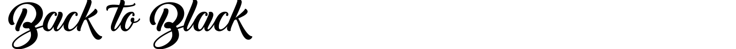 Back To Black Font preview