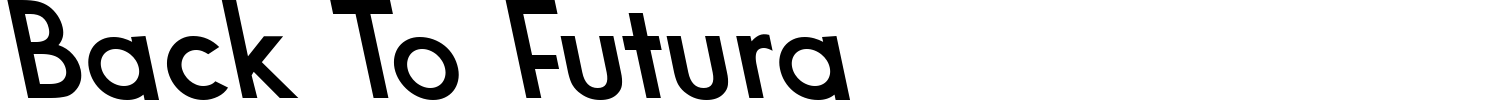 Back To Futura Font preview