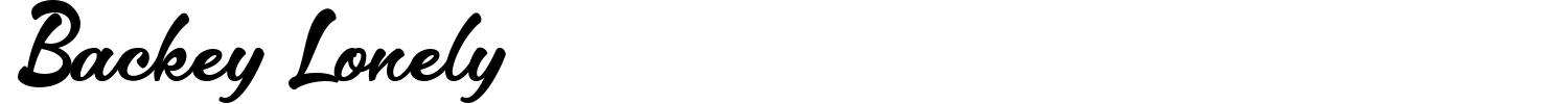 Backey Lonely Font preview