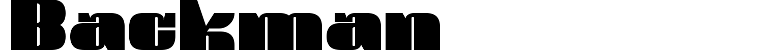 Backman Font preview