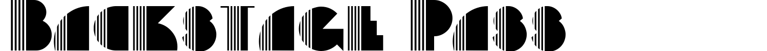 Backstage Pass Font preview
