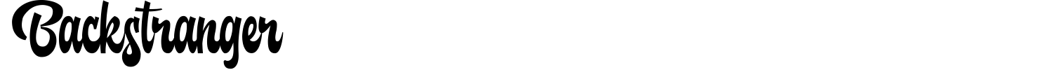 Backstranger Font preview