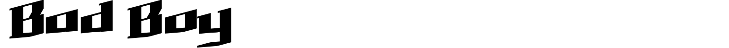 Bad Boy Font preview