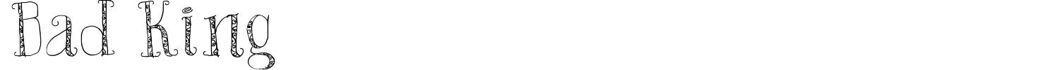 Bad King Font preview