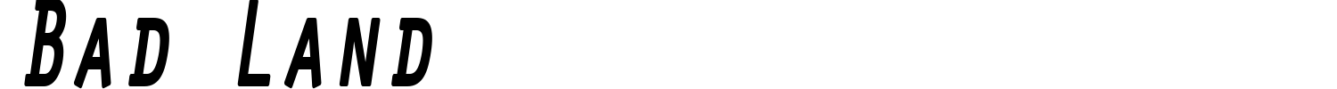 Bad Land Font preview