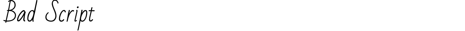 Bad Script Font preview