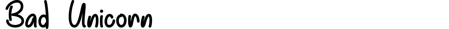 Bad Unicorn Font preview