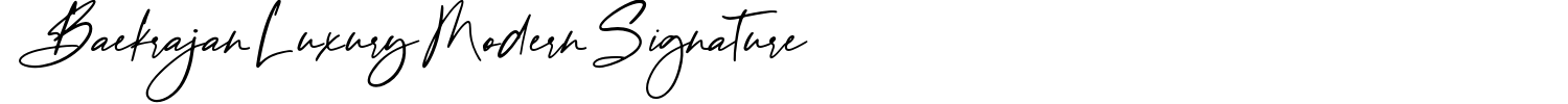 Baekrajan Luxury Modern Signature Font preview