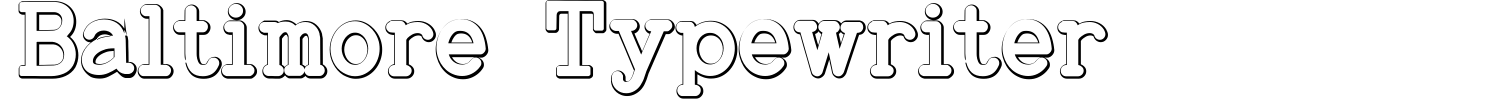 Baltimore Typewriter Font preview