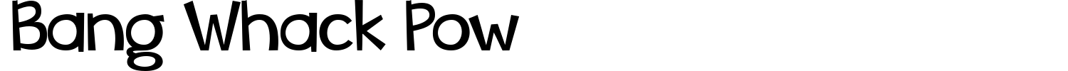 Bang Whack Pow Font preview
