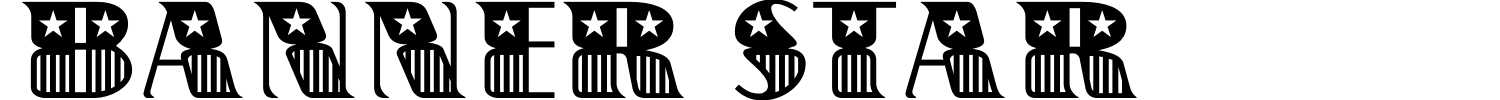 Banner Star Font preview