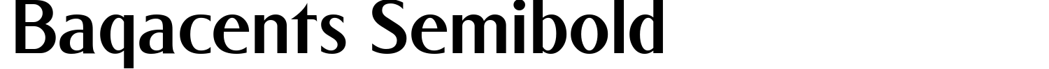 Baqacents Semibold Font preview