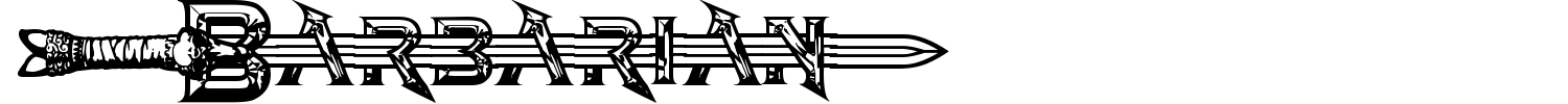 Barbarian Font preview