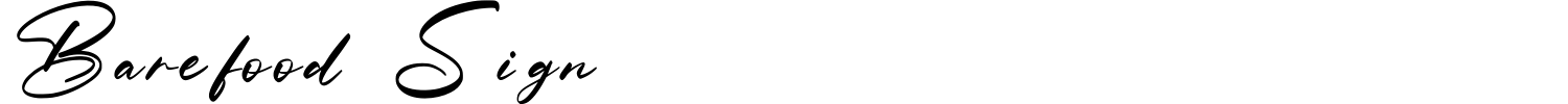 Barefood Sign Font preview
