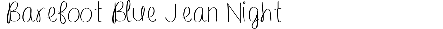 Barefoot Blue Jean Night Font preview