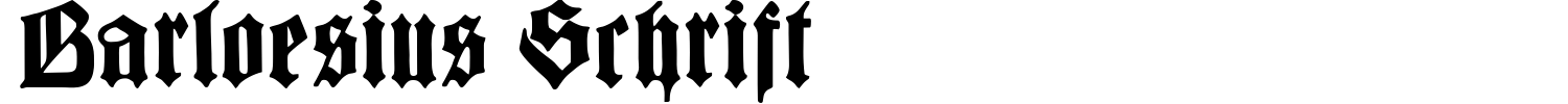 Barloesius Schrift Font preview