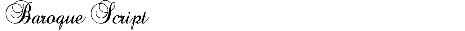 Baroque Script Font preview