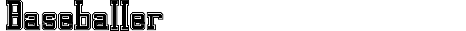 Baseballer Font preview