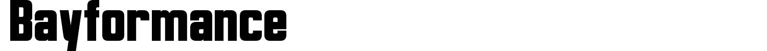 Bayformance Font preview