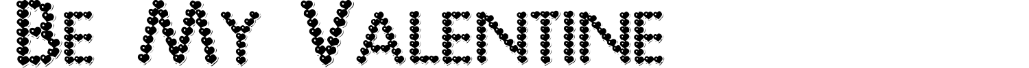 Be My Valentine Font preview