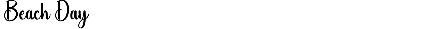 Beach Day Font preview