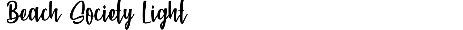 Beach Society Light Font preview
