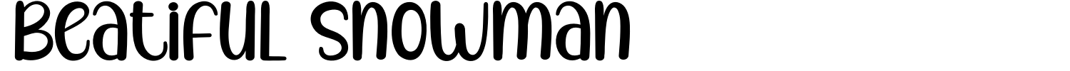 Beatiful Snowman Font preview